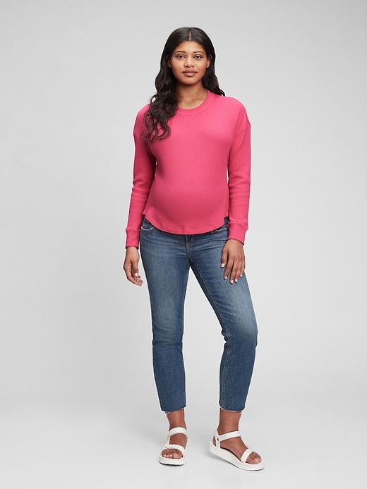 Image number 3 showing, Maternity Waffle-Knit Top