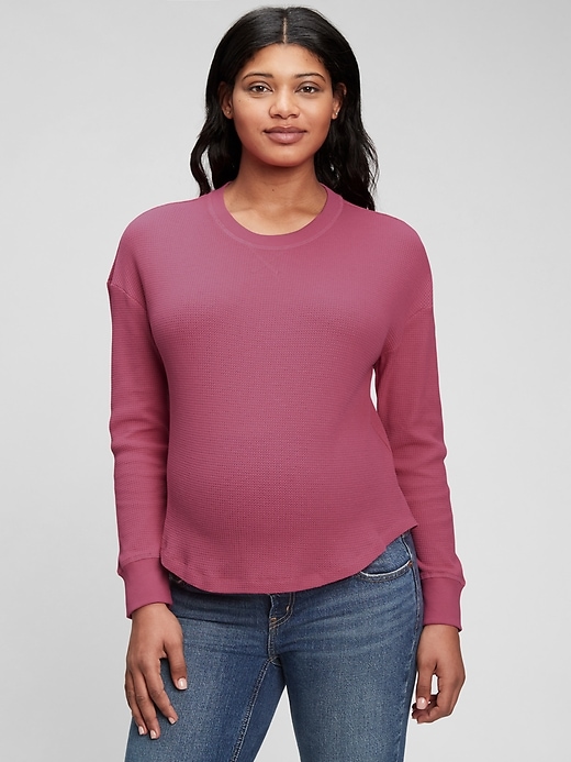 Image number 7 showing, Maternity Waffle-Knit Top