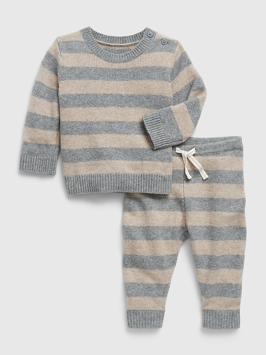View large product image 1 of 3. Baby Striped Sweater Outfit Set