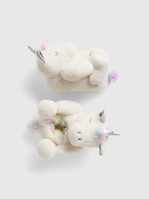 View large product image 1 of 1. Kids Unicorn Slippers