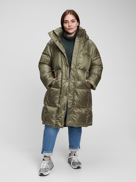 Gap - 100% Recycled Relaxed Heavyweight Midi Puffer Coat