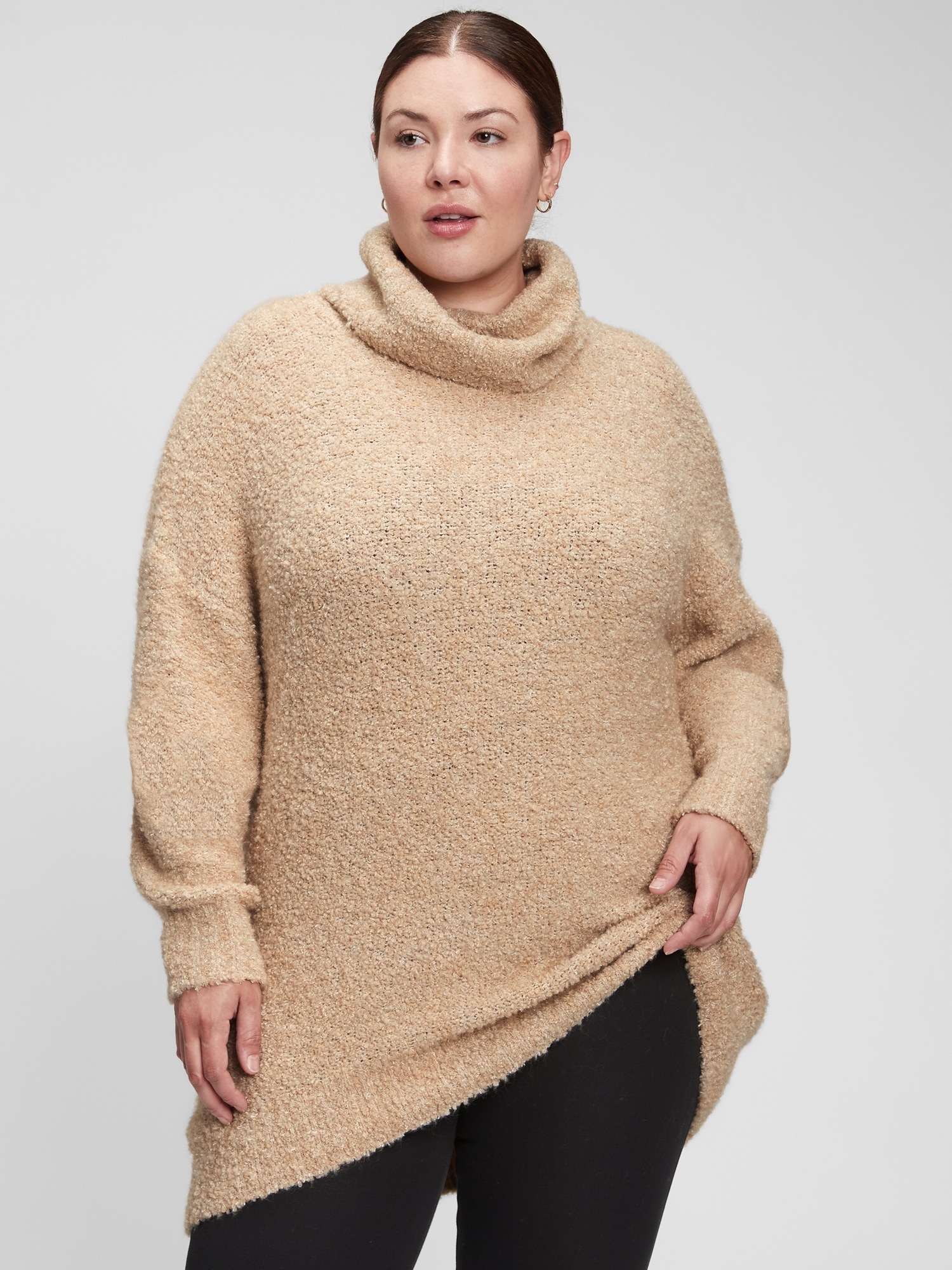 Cozy Boucle Turtleneck Tunic Sweater Gap