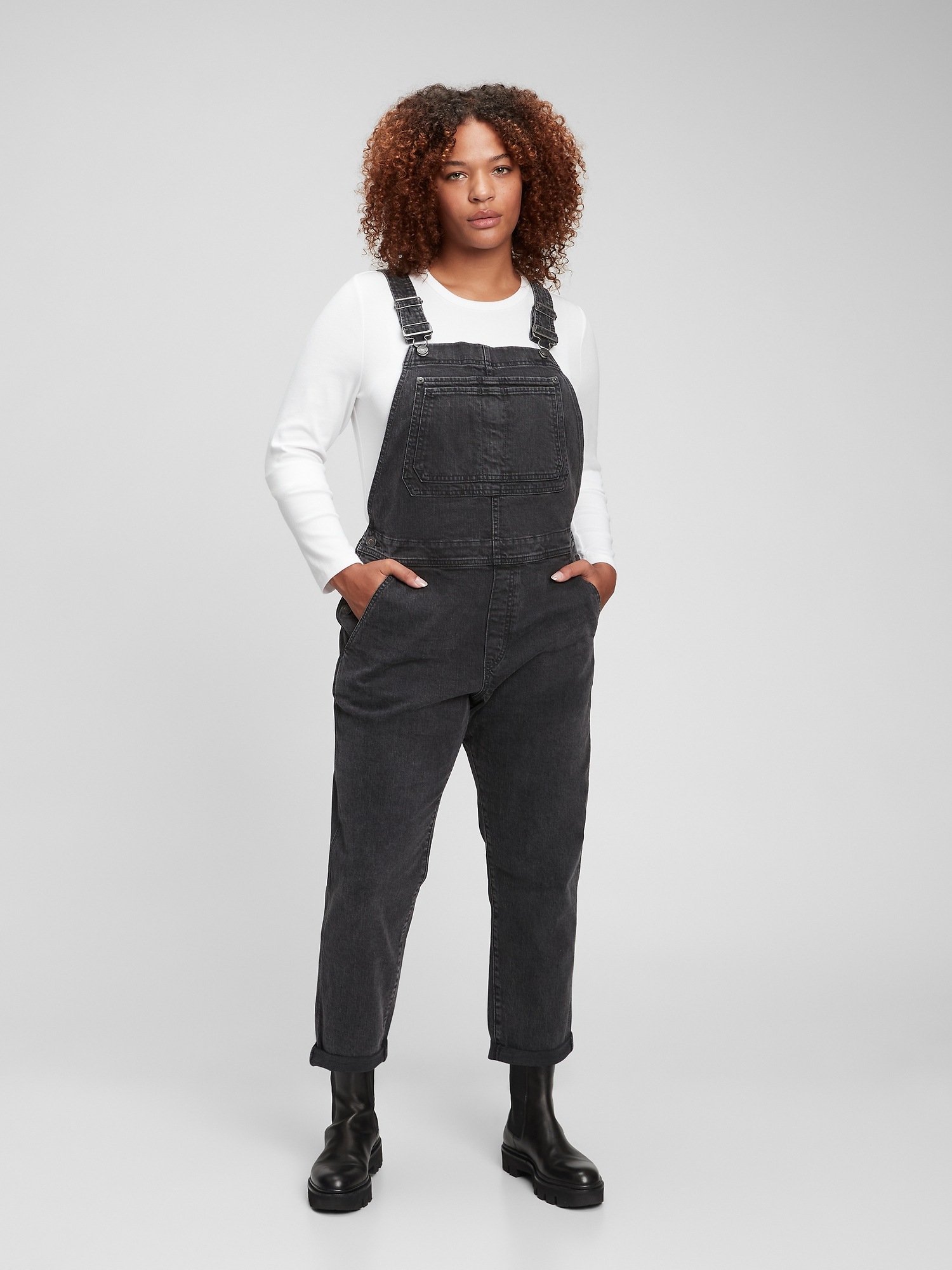 Slouchy Overalls with Washwell Gap