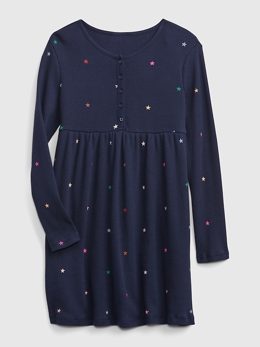 View large product image 1 of 1. Kids Waffle Henley Dress