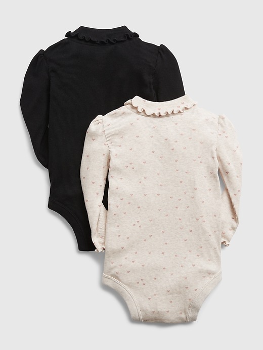 L'image numéro 2 présente Cache-couche en tricot côtelé à col roulé pour Bébé, (paquet de 2)