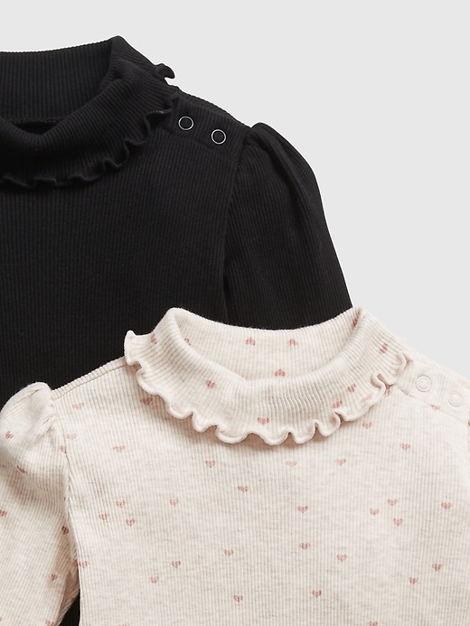L'image numéro 3 présente Cache-couche en tricot côtelé à col roulé pour Bébé, (paquet de 2)