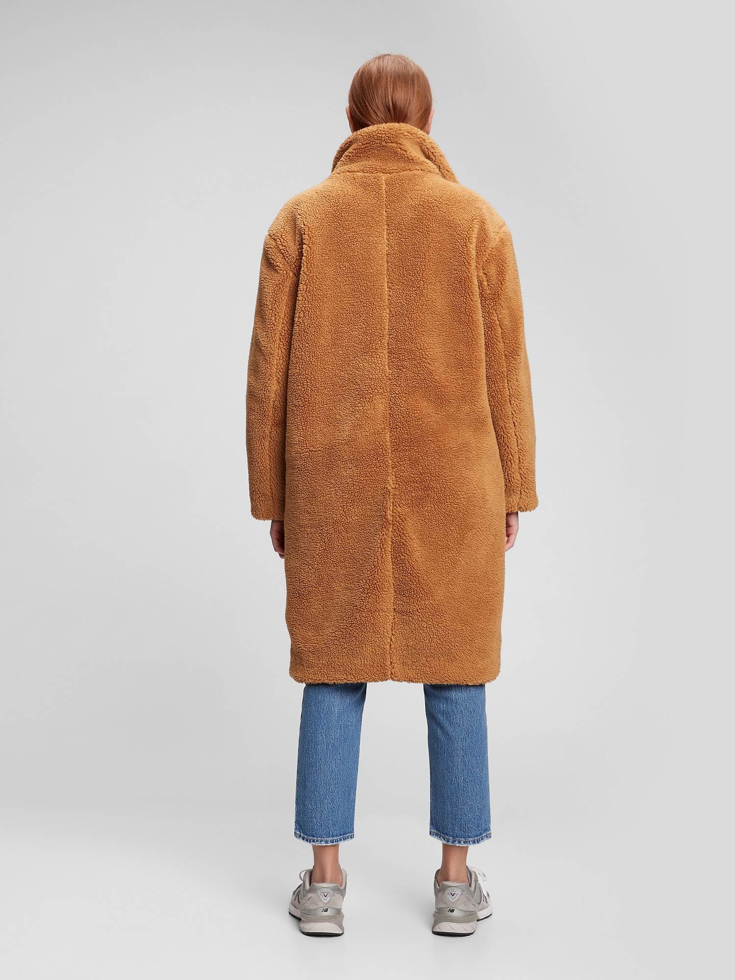 camel sherpa coat