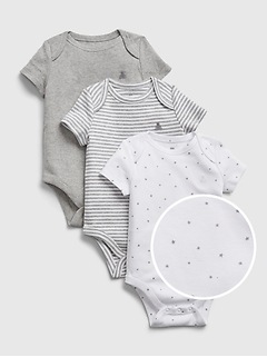 Baby 100% Organic Cotton First Favorites Bodysuit (3-Pack)