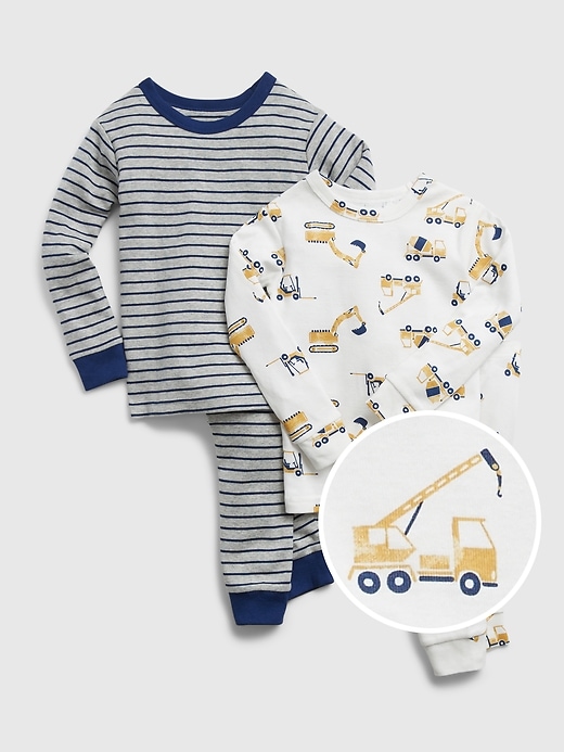 L'image numéro 1 présente Pyjama à imprimé 100 % coton biologique babyGap (paquet de 2)