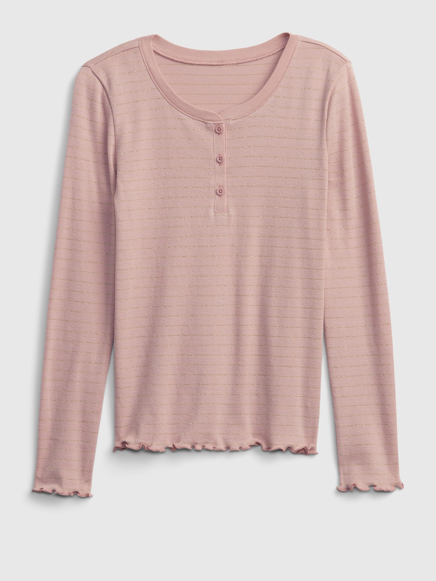 Kids Scoop Neck Henley TShirt Gap