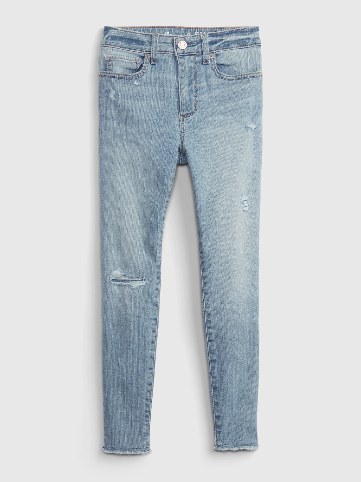 High Rise Distressed Ankle Jeggings 