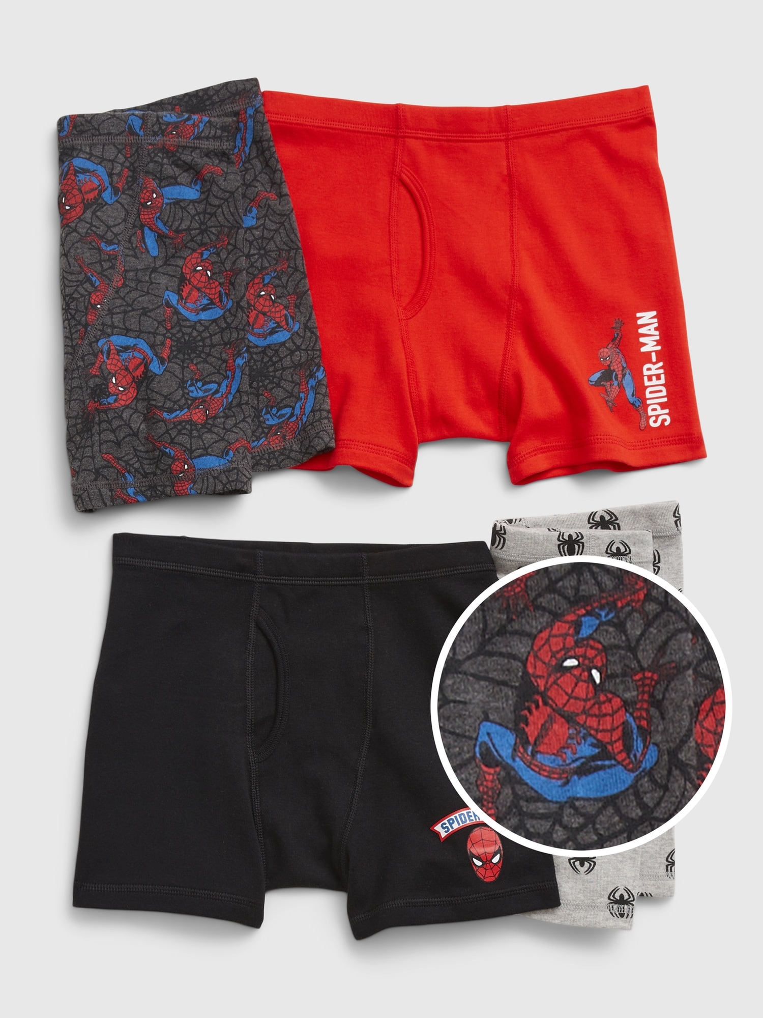GapKids | Marvel Spider-Man 100% Organic Cotton Boxer Briefs