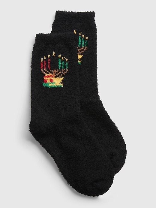 Image number 1 showing, Kids Cozy Kwanzaa Socks