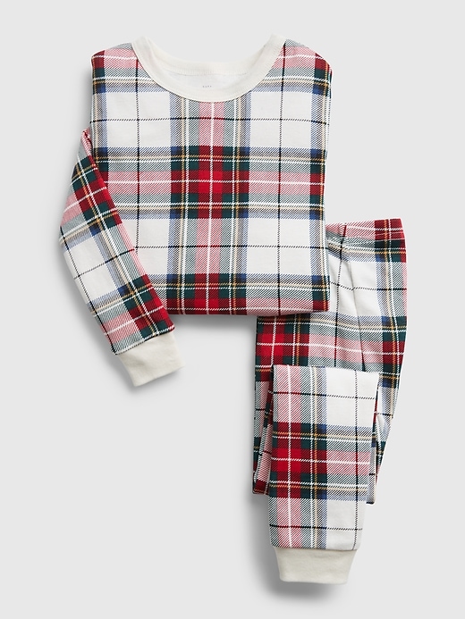 Image number 1 showing, Baby & Toddler Organic Cotton Plaid Print PJ Set