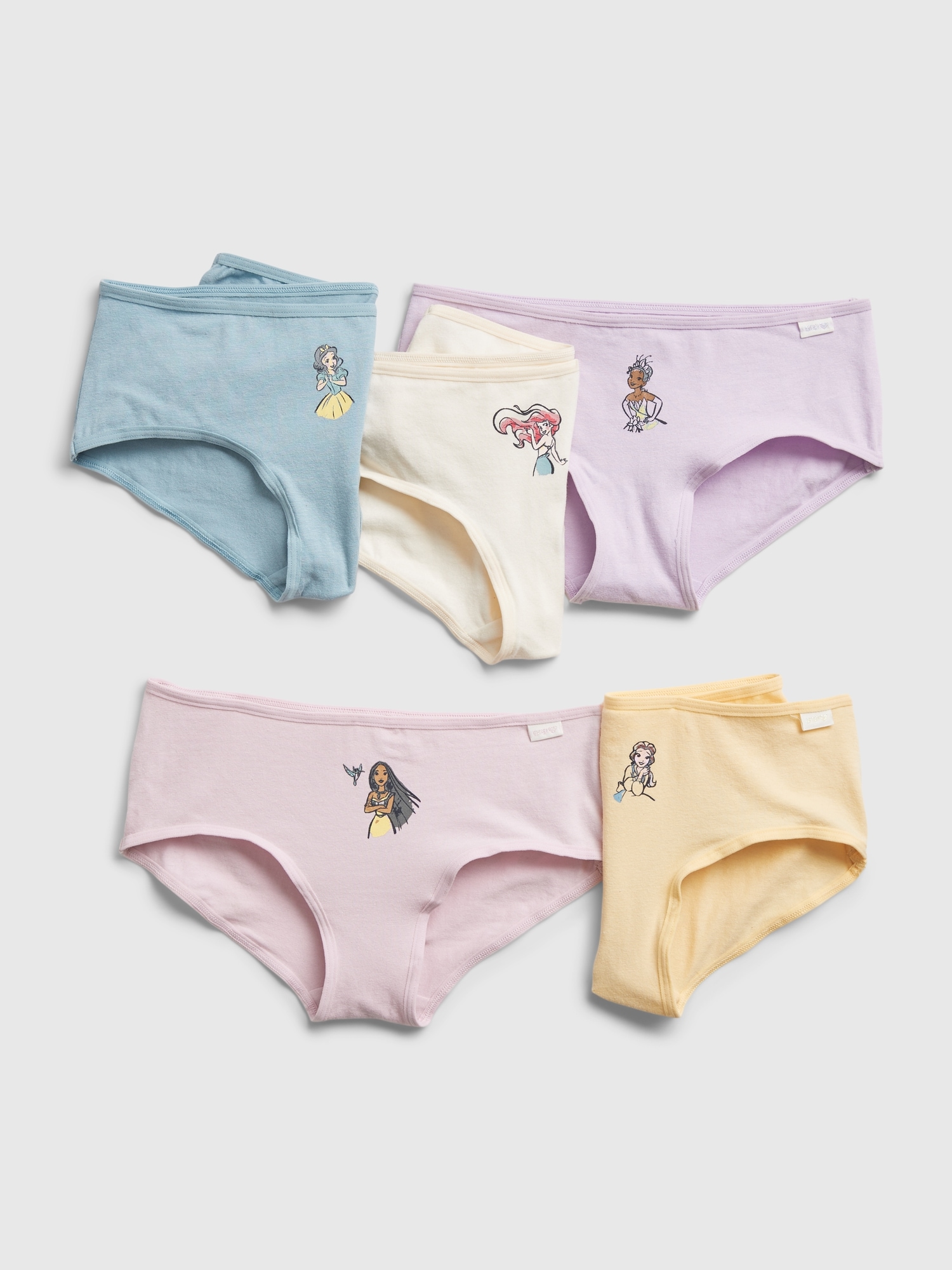 Fashion 6PACK Adorable Disney Princess Prints Cotton Girls Panties