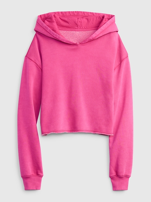View large product image 2 of 2. Teen Cropped Cut-Off Hoodie