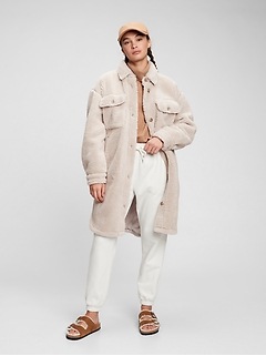 oversized sherpa jacket
