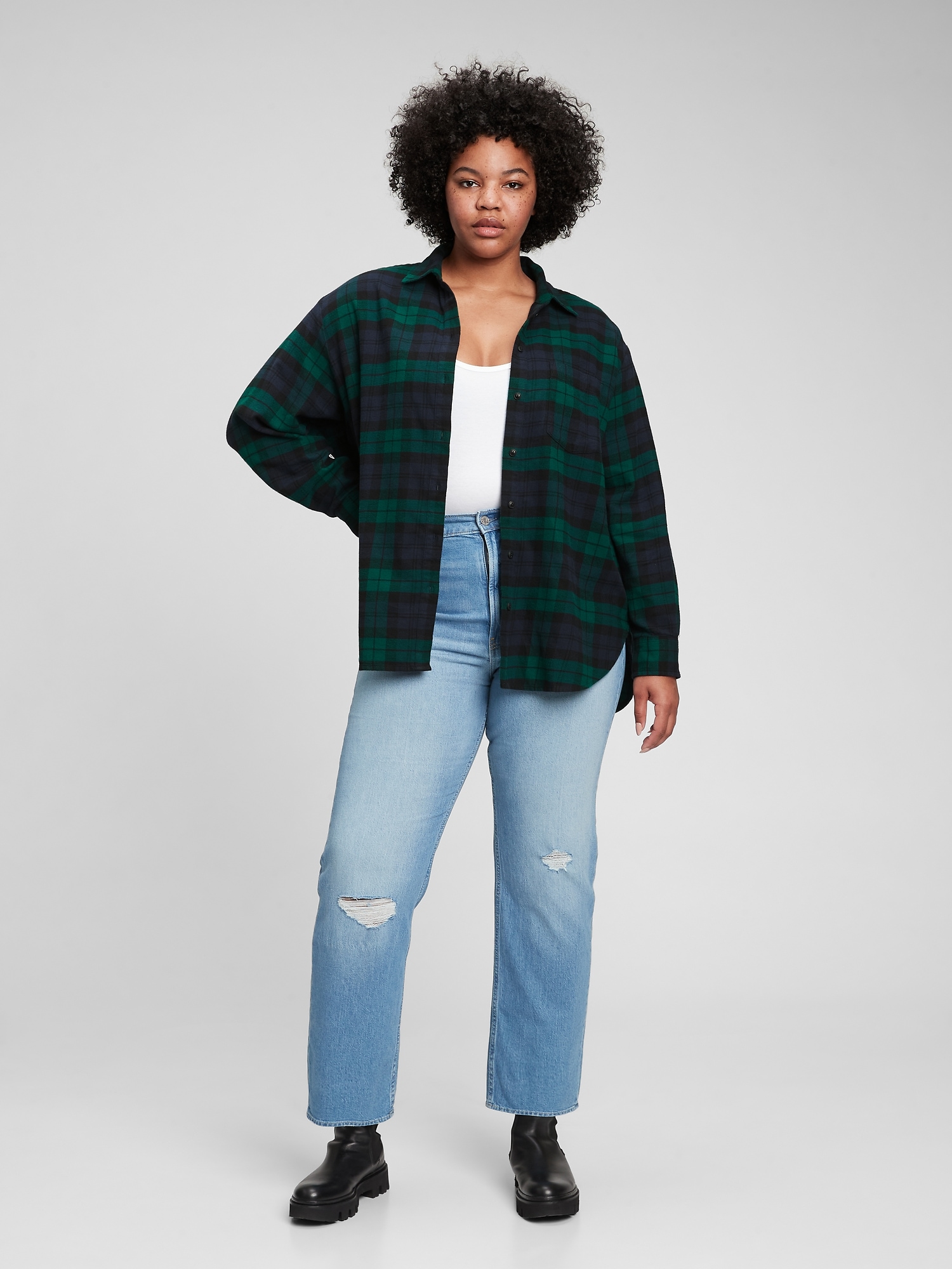 Oversized Flannel Shirt | Gap