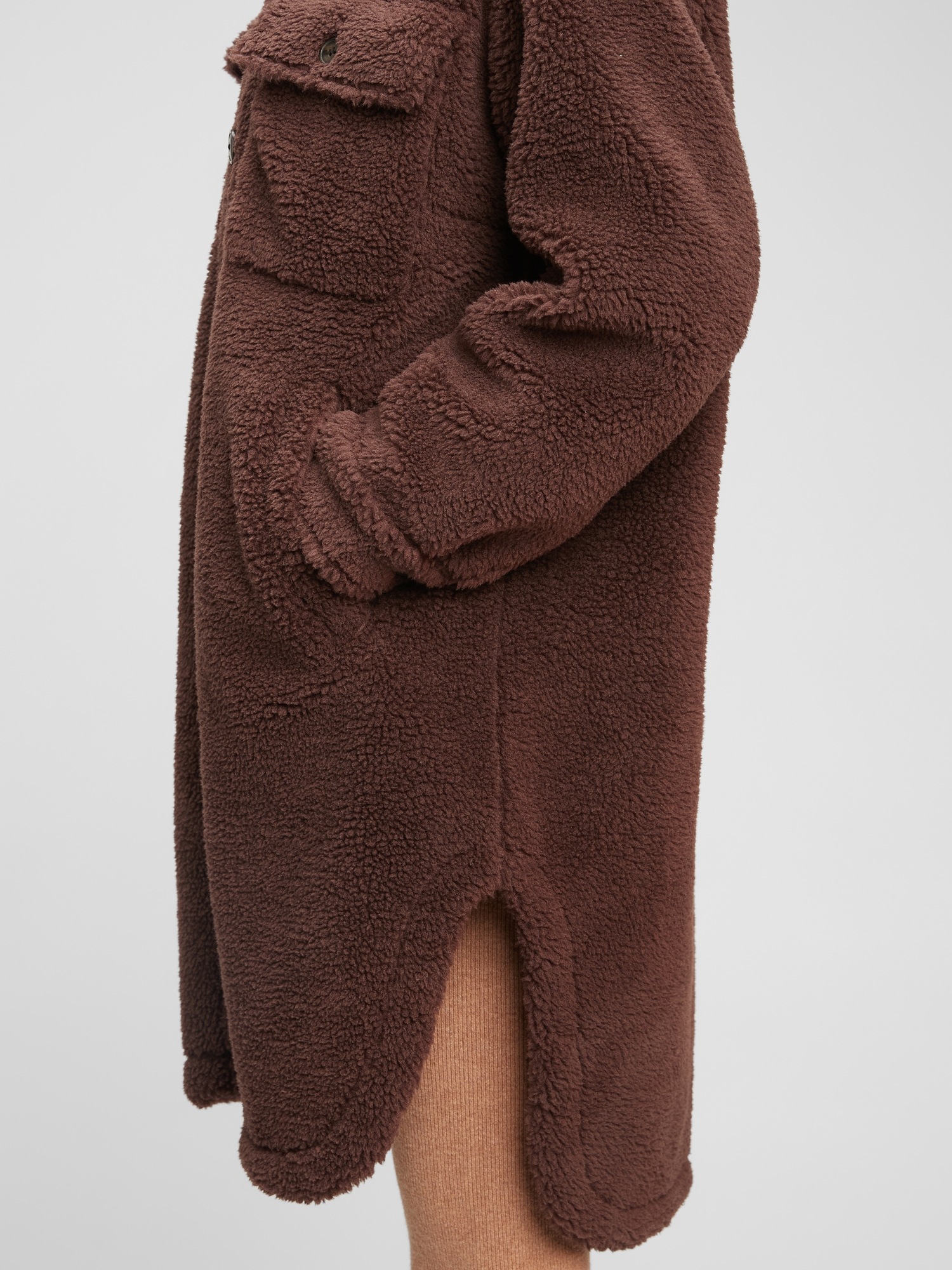 oversized sherpa jacket