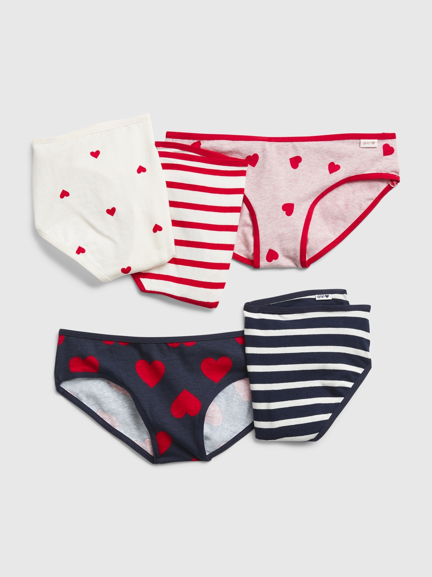 CULOTTE BIKINI IMPRIMÉE EN COTON BIOLOGIQUE POUR ENFANT (PAQUET DE 5)