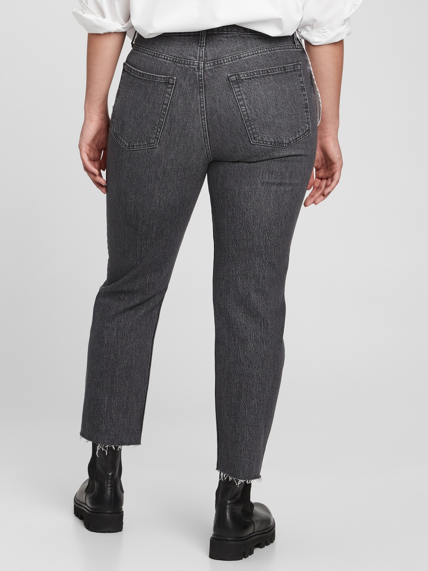 High Rise Cheeky Straight Jeans with Washwell | Gap