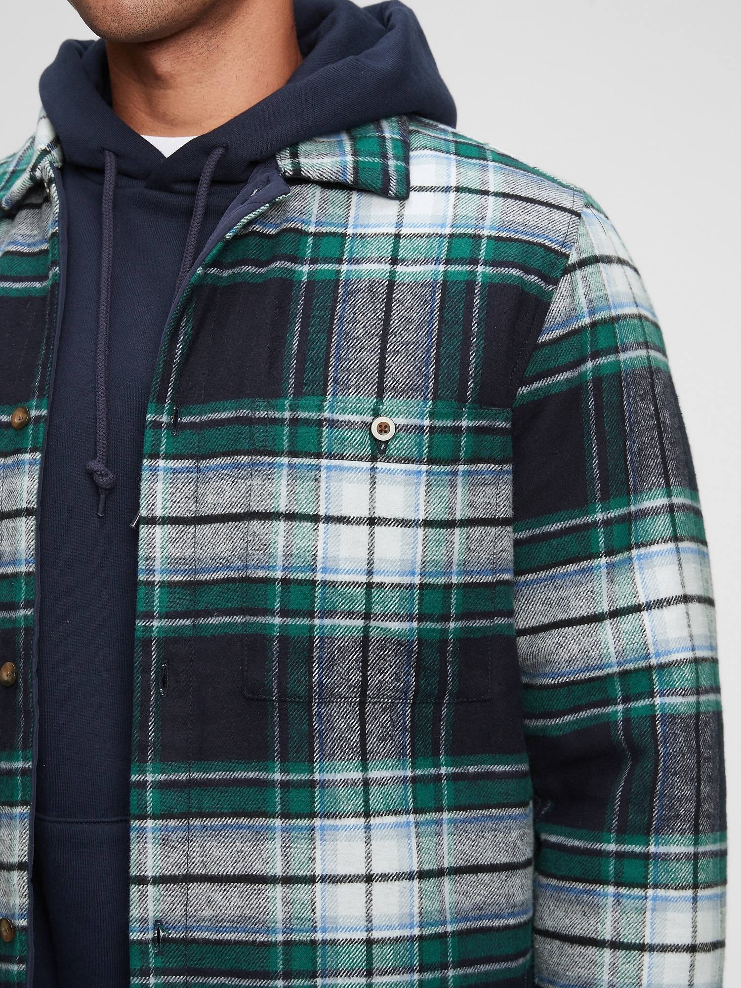 gap quilted shirt jacket