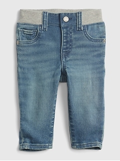Baby Organic Knit-Denim Slim Jeans