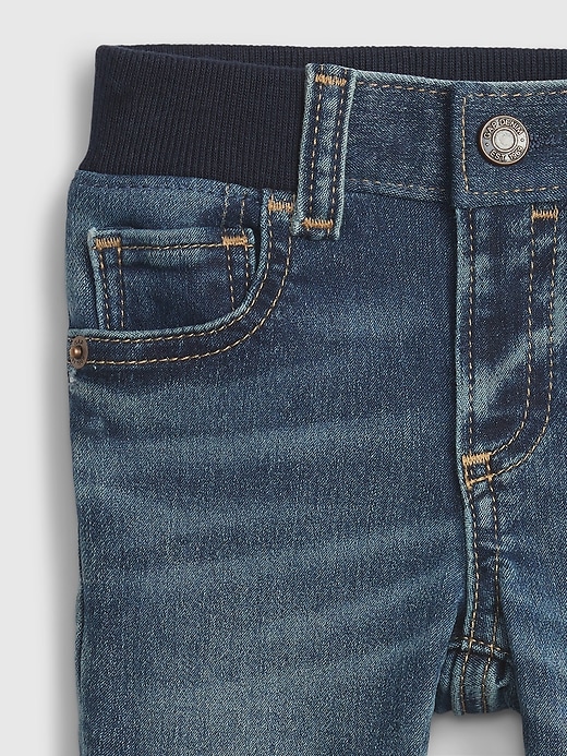 Image number 3 showing, Baby Knit-Denim Slim Jeans