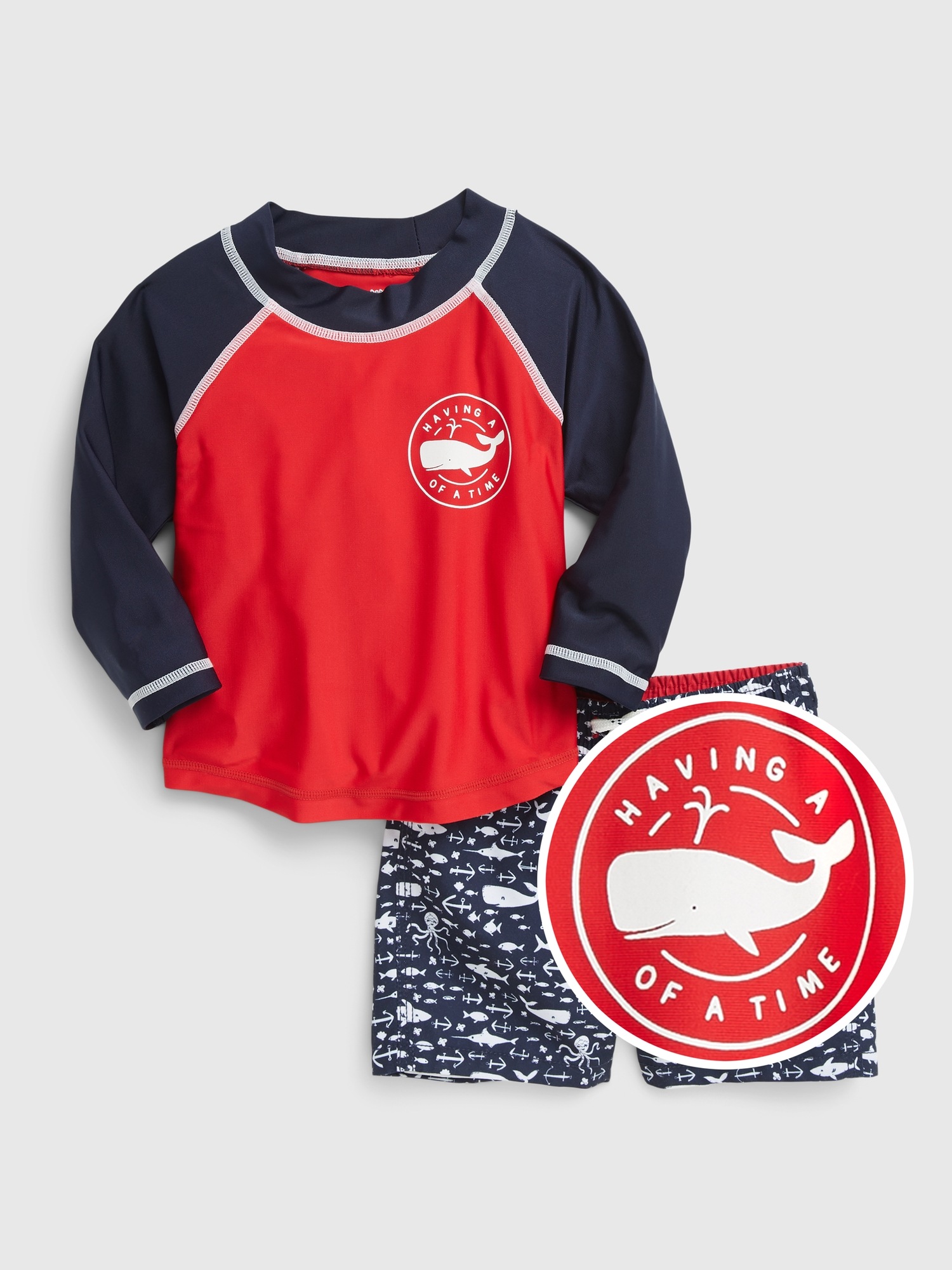 Baby 100 Recycled Polyester Swim TwoPiece Gap