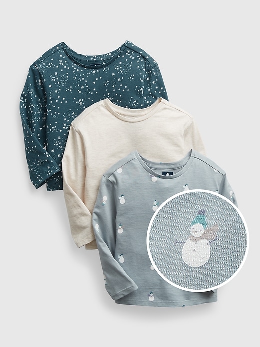 Image number 1 showing, Toddler 100% Organic Cotton Mix and Match Print Top (3-Pack)