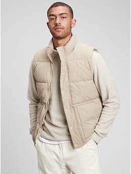 mens puffer vest gap