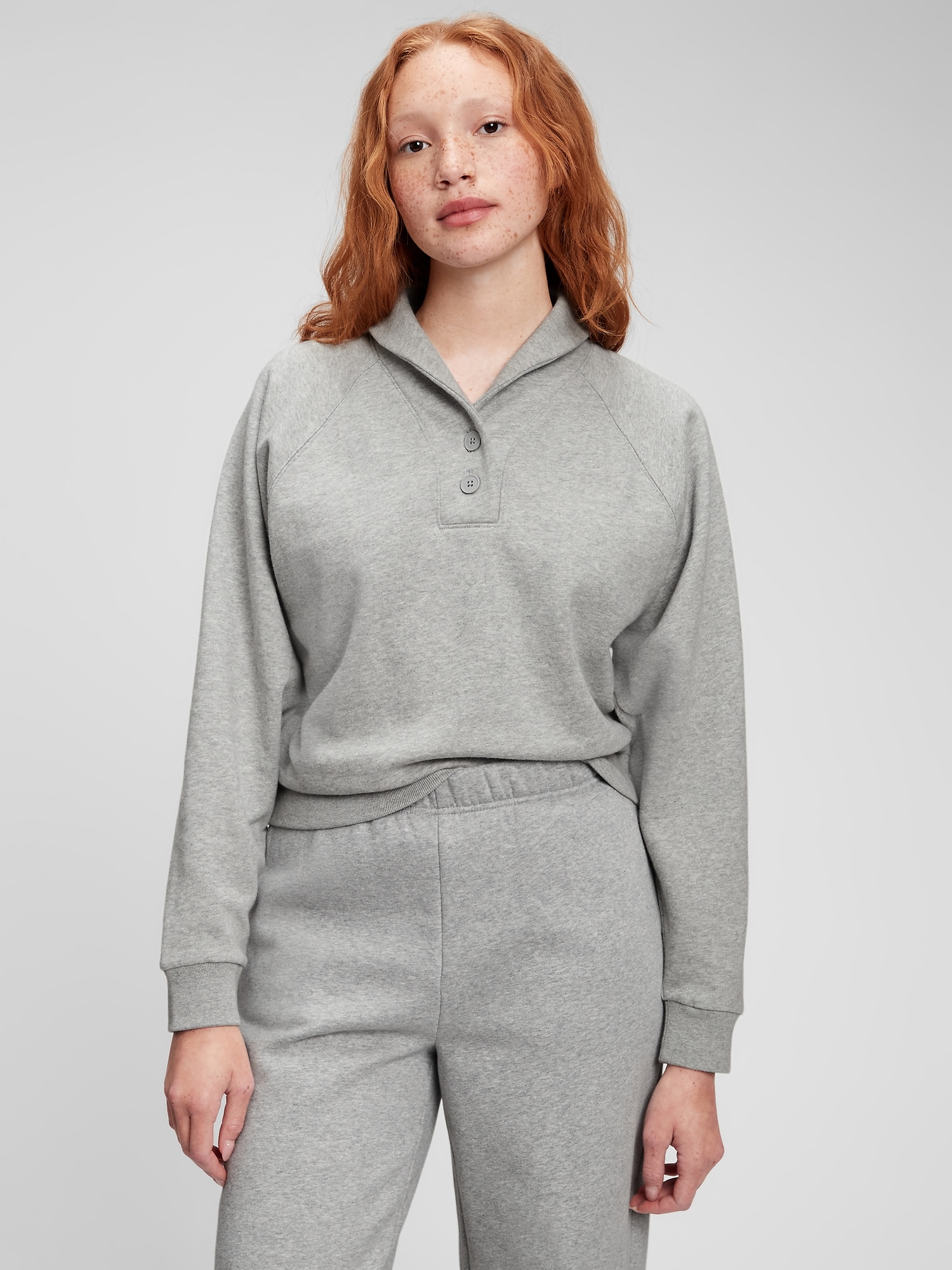 henley sweat shirt