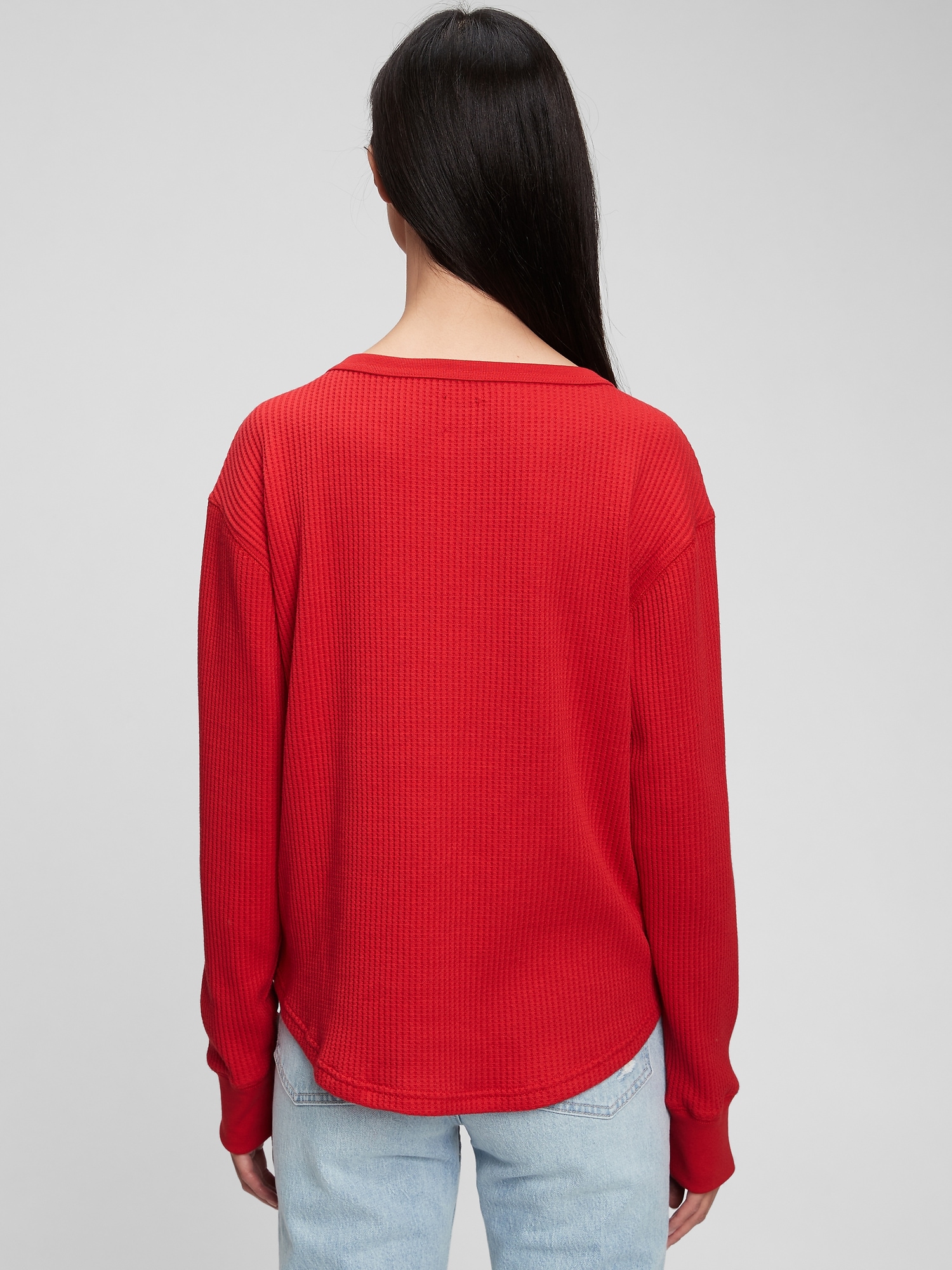Slouchy Waffle-Knit T-Shirt