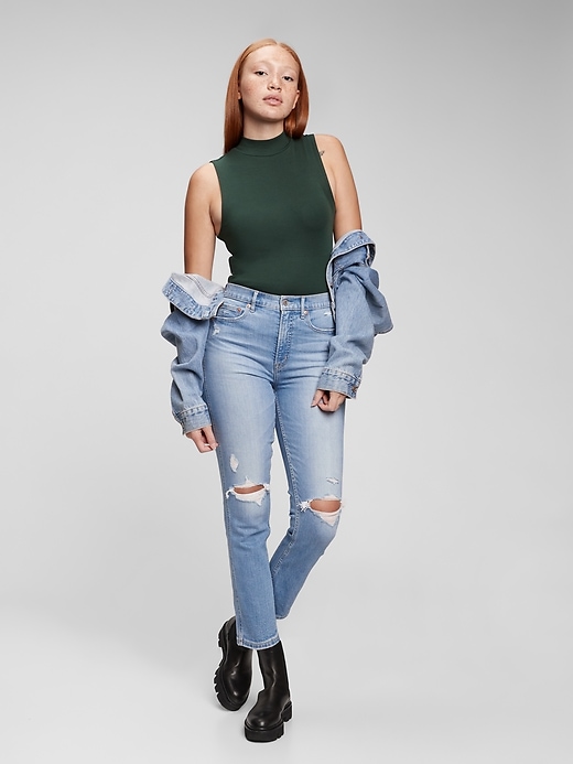High Rise Vintage Slim Jeans with 