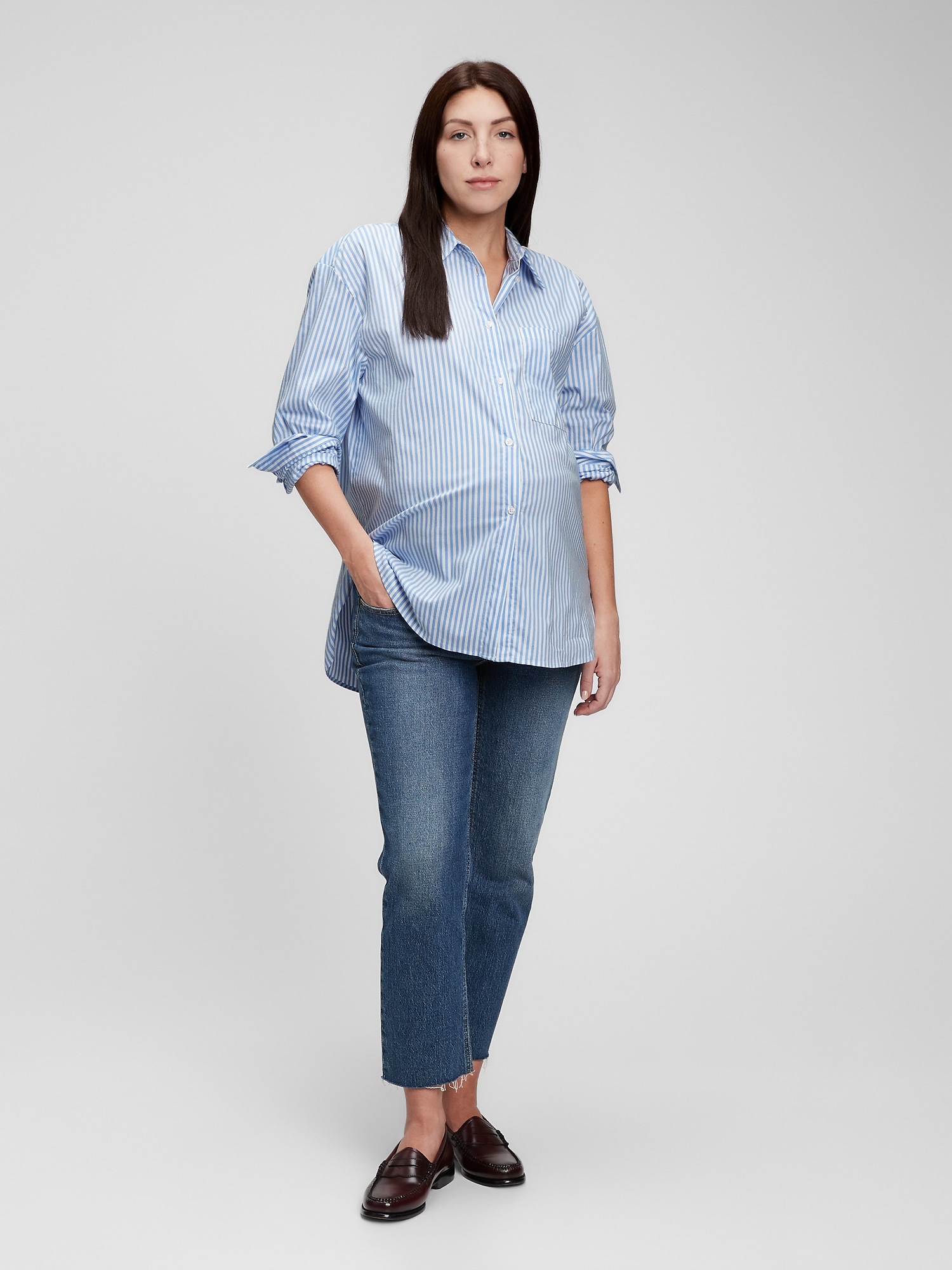 Maternity Button-Front Shirt | Gap