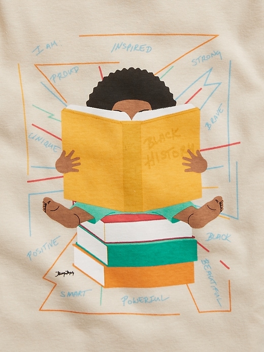 Image number 2 showing, babyGap 100% Organic Cotton Black History Graphic PJ Set
