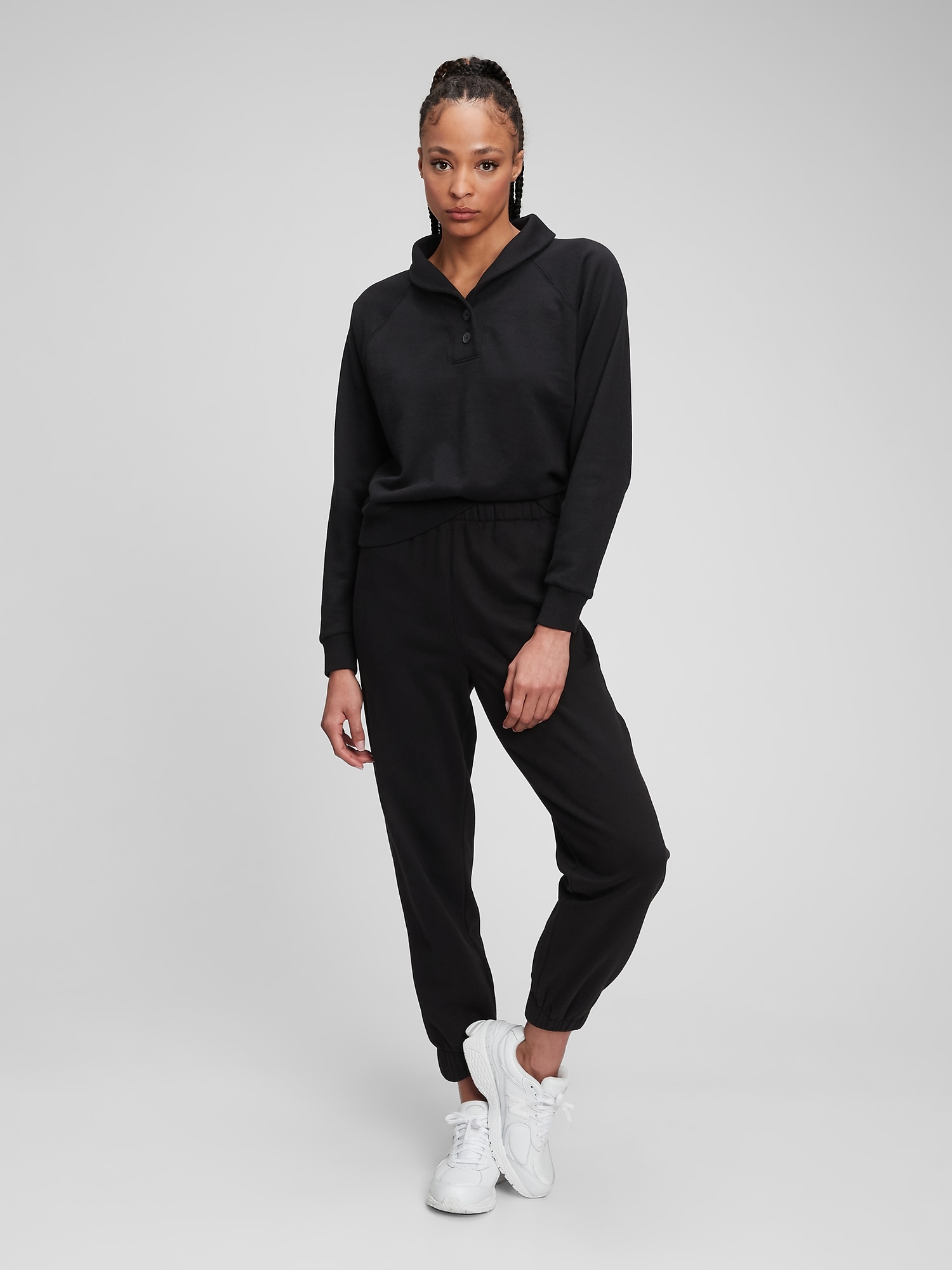 80's〜90's old gap henley neck hoodie Vintage Soft Henley