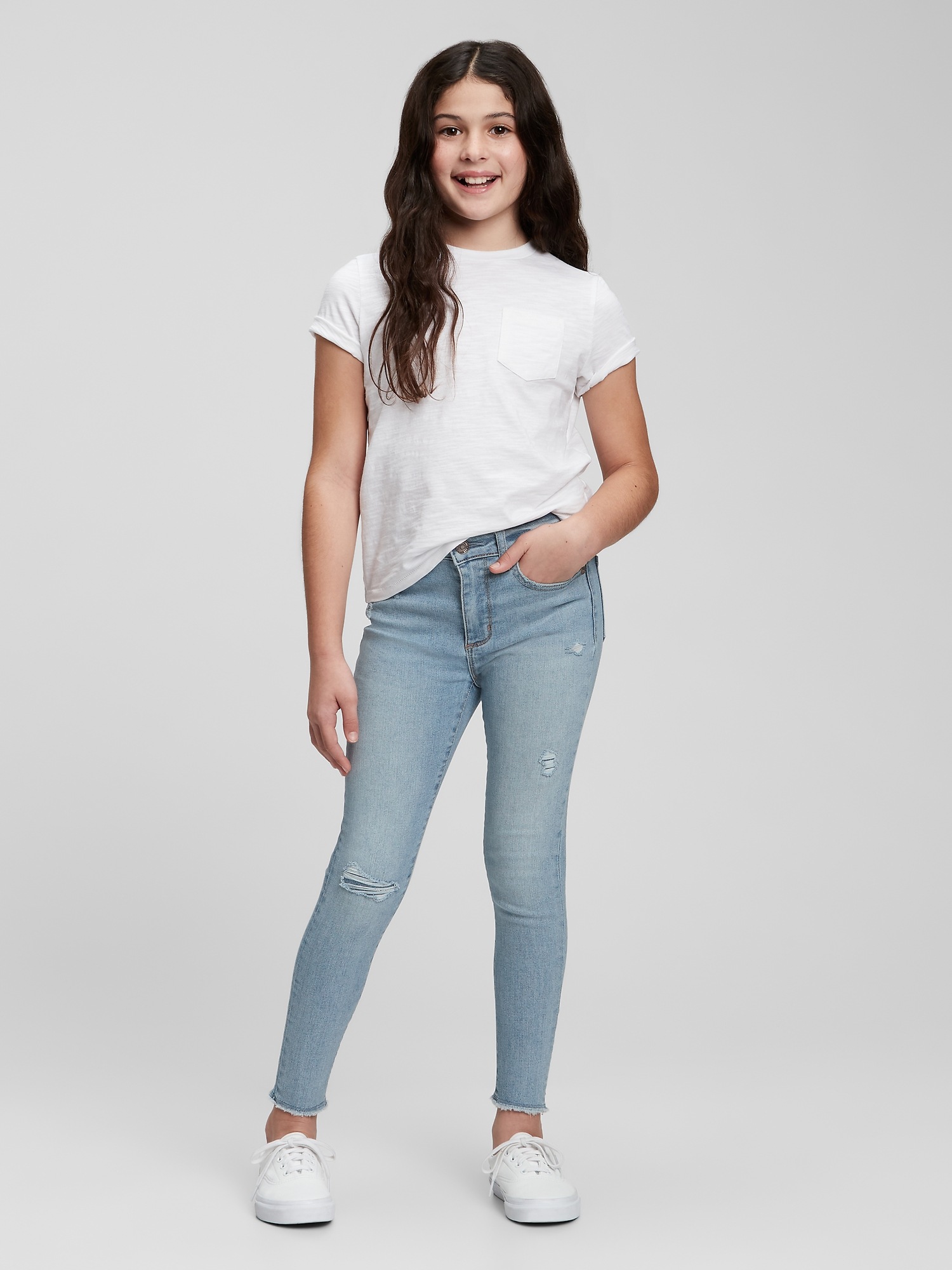High Rise Distressed Ankle Jeggings 