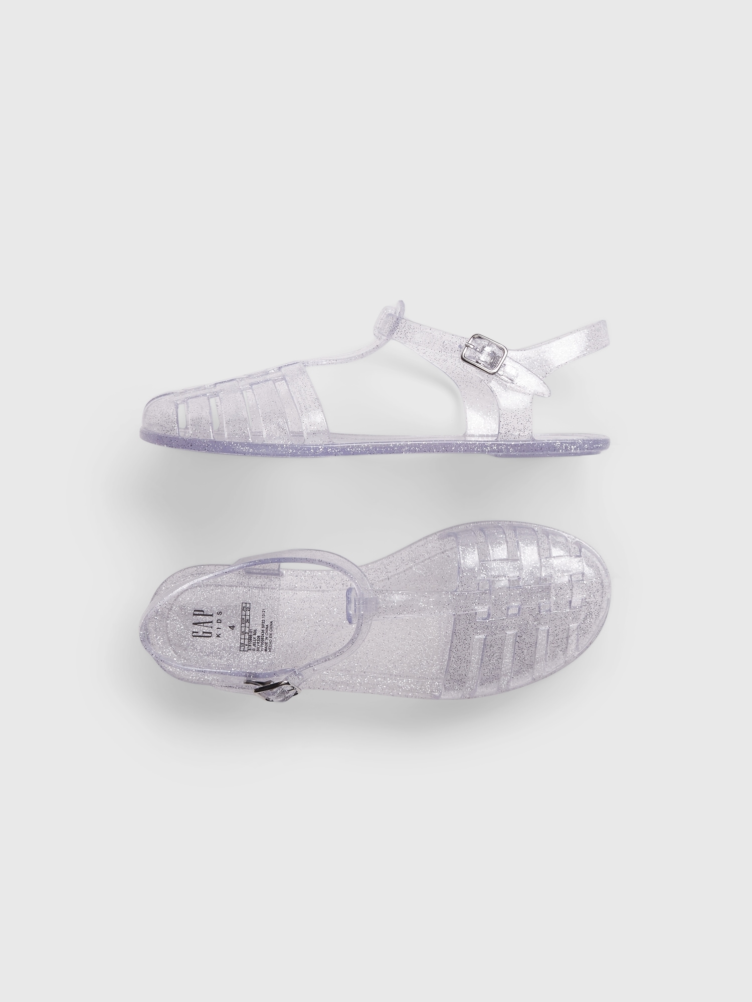 glitter plastic sandals