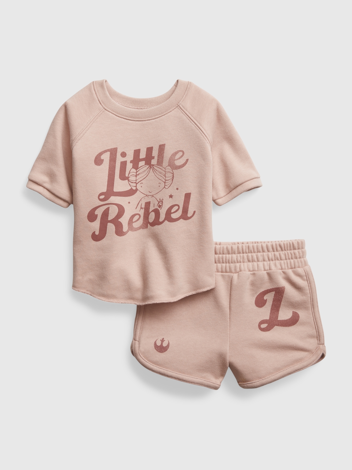 Gap babyGap &#124 Star Wars &#153 Sweat Short Set pink. 1