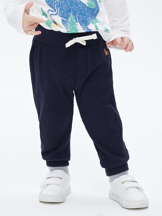 Image number 4 showing, Baby 100% Organic Cotton Mix and Match Waffle-Knit Joggers