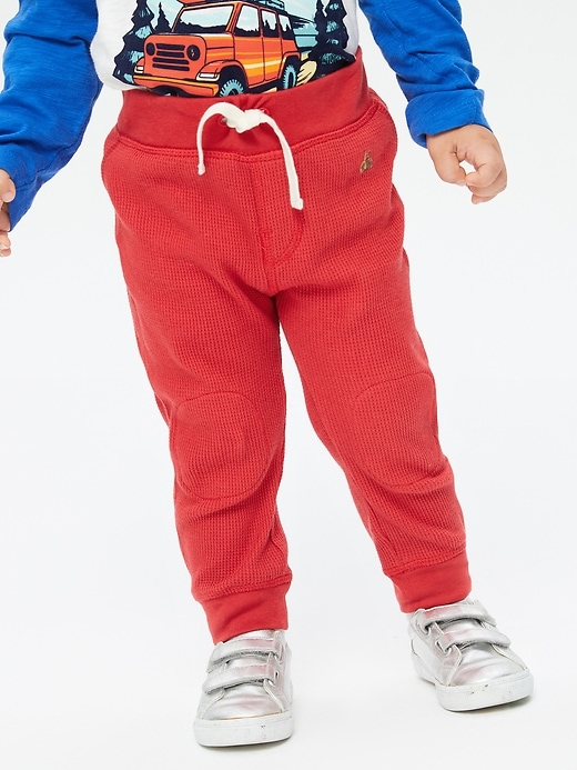 Image number 1 showing, Baby 100% Organic Cotton Mix and Match Waffle-Knit Joggers