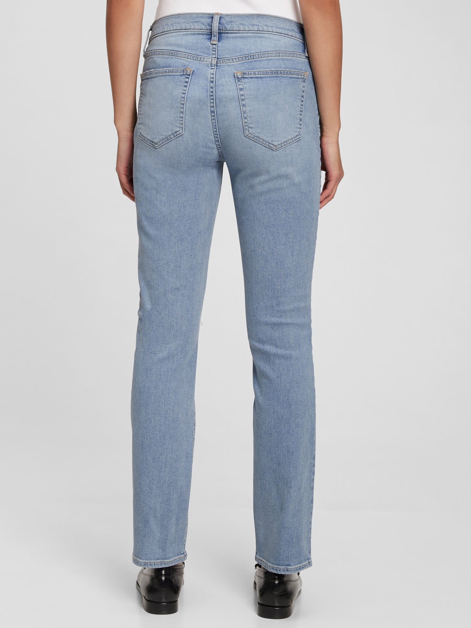 Mid Rise Classic Straight Jeans with 