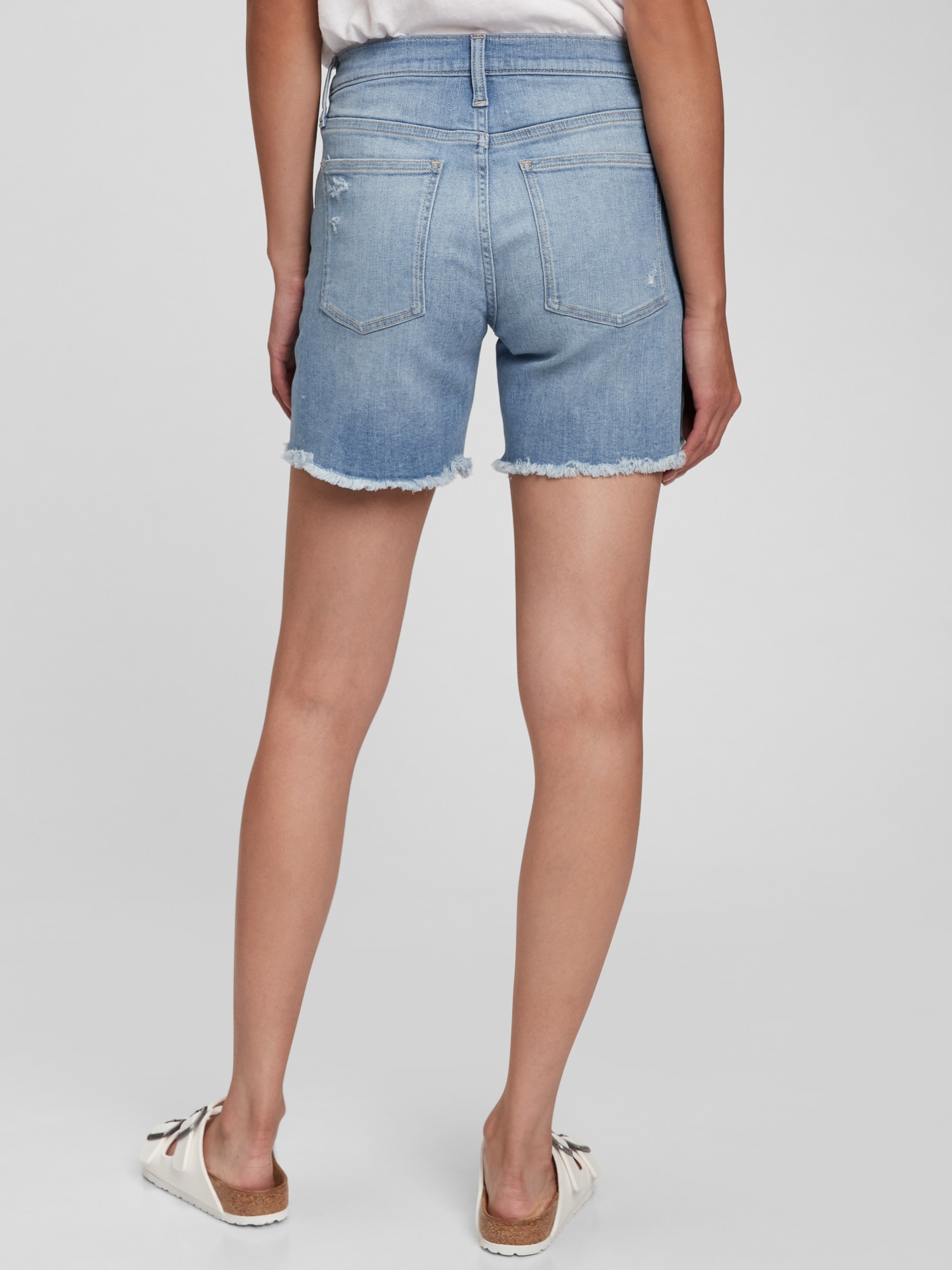Mid Rise Denim Shorts with Washwell | Gap