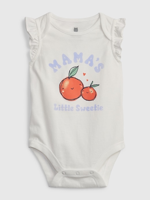 Image number 1 showing, Baby Organic Cotton Mix and Match Flutter Bodysuit