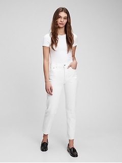 High Rise Cheeky Straight Jeans with 