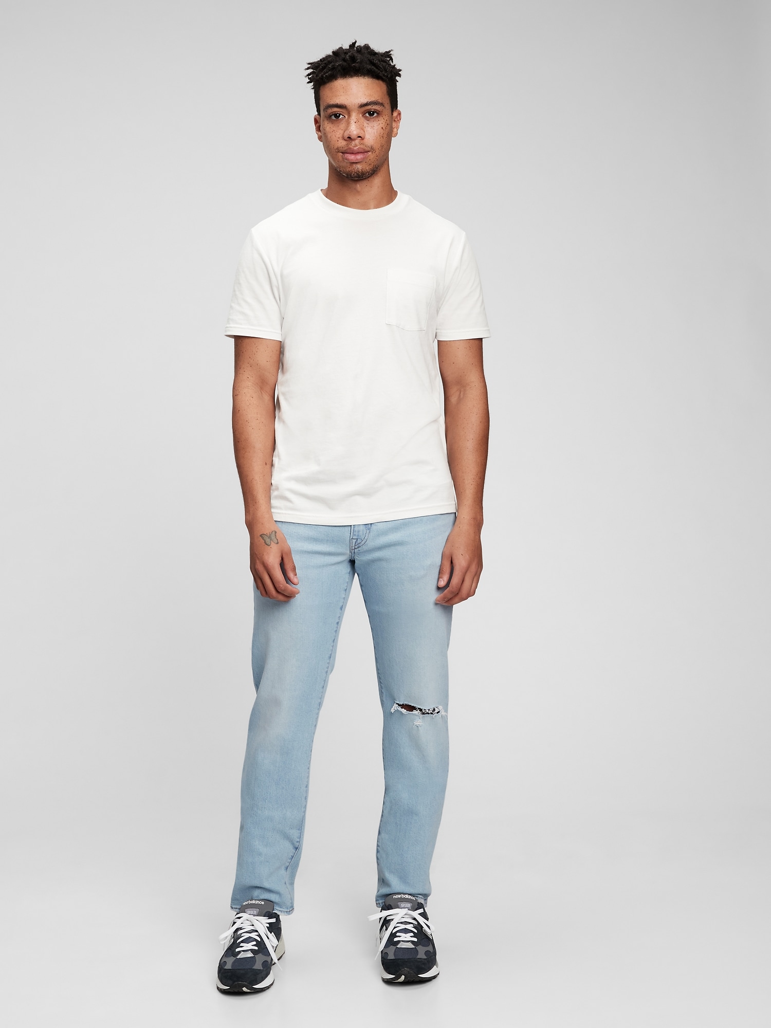 Gap Straight Jeans in GapFlex with Washwell blue - 819583003