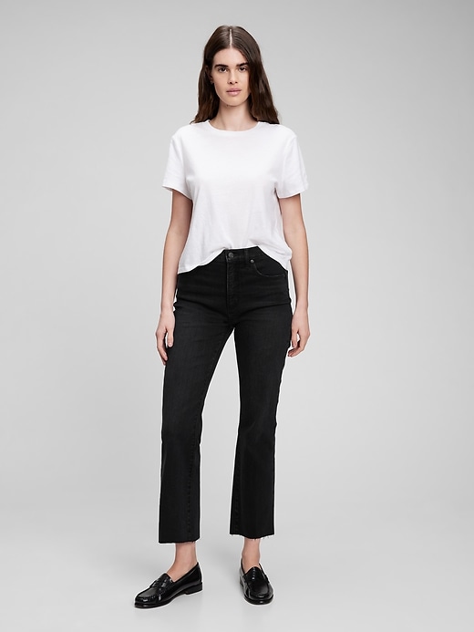 Image number 1 showing, High Rise Kick Fit Jeans with Washwell