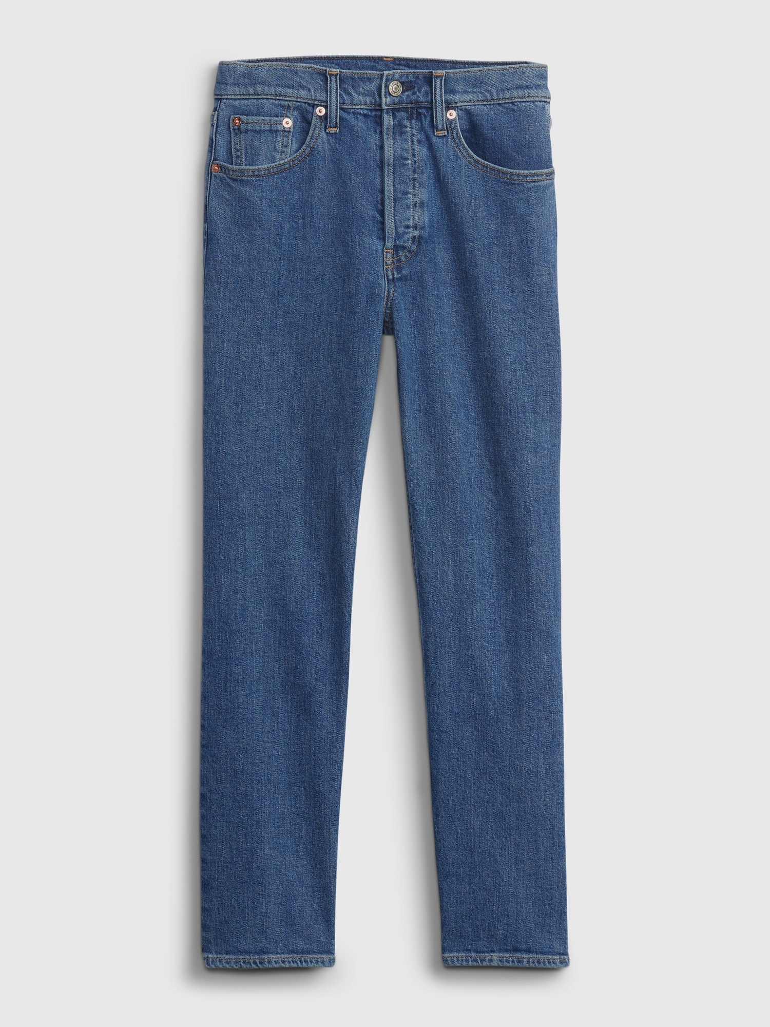 High Rise Cheeky Straight Jeans with 