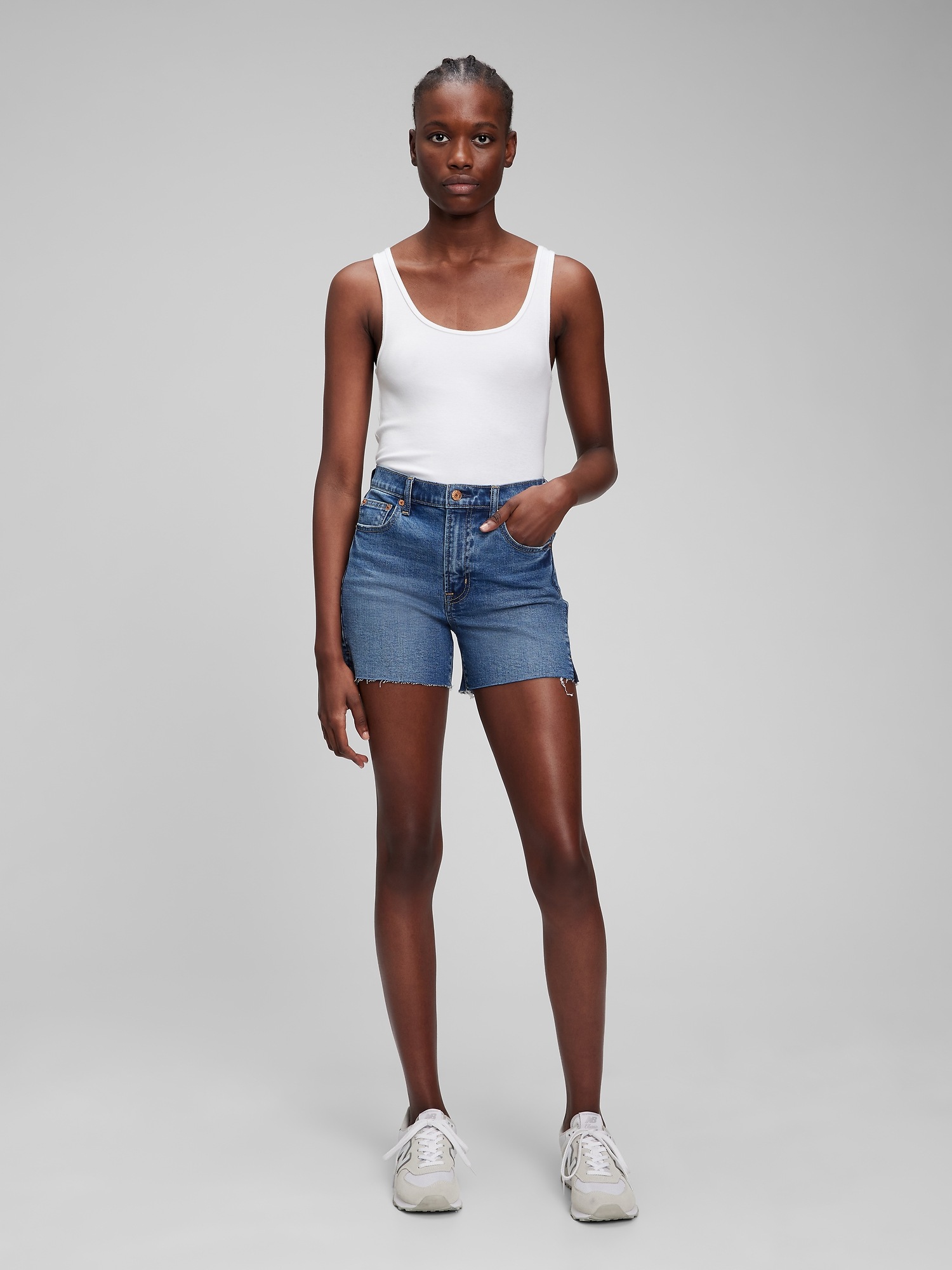 High Rise Denim Shorts with Washwell | Gap